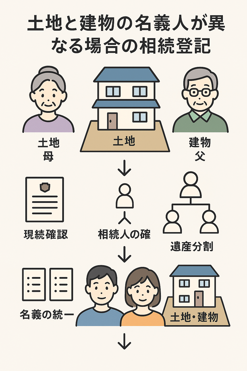土地と建物の名義人が異なる場合の相続登記